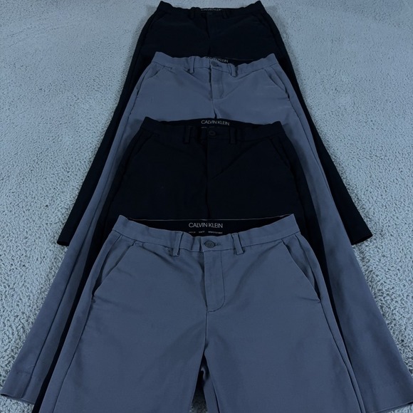 LOT OF 4 Calvin Klein Pants Mens 30x30 Slim Fit Infinite Flex Waist Chino Preppy